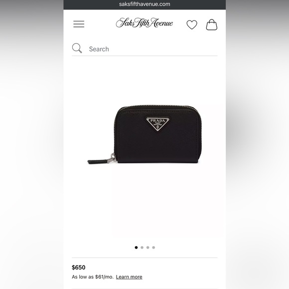 PRADA Zip Around Card Holder w/ Original Prada Card - Picture 11 of 11